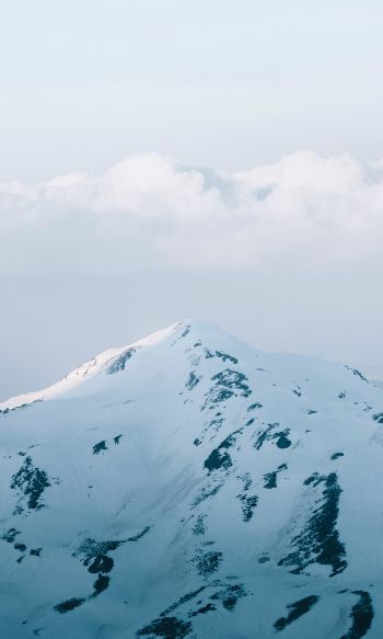 mountains, sky, snow Wallpaper 1200x2000