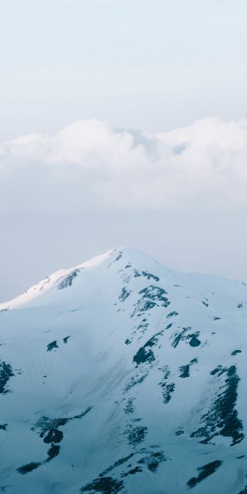 mountains, sky, snow Wallpaper 720x1440