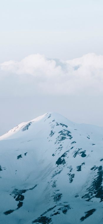 mountains, sky, snow Wallpaper 828x1792