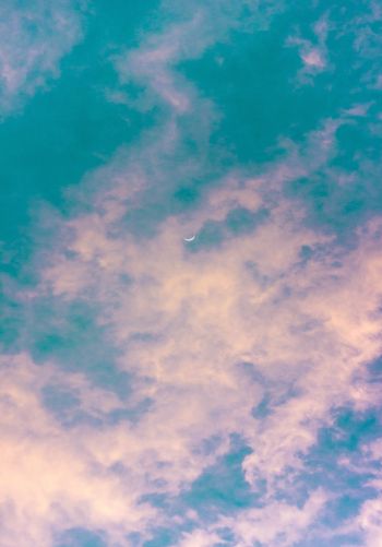 clouds, sky, month Wallpaper 1668x2388
