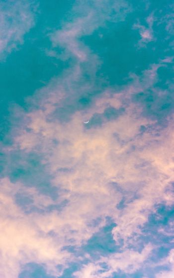 clouds, sky, month Wallpaper 1752x2800