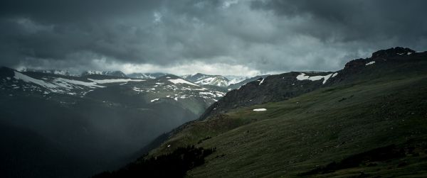 Grand Lake, USA, slope Wallpaper 3440x1440