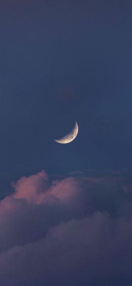 month, clouds, sky Wallpaper 1080x2340