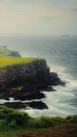 Ireland, cliff, sea Wallpaper 2160x3840