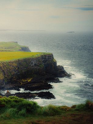 Ireland, cliff, sea Wallpaper 4000x5356