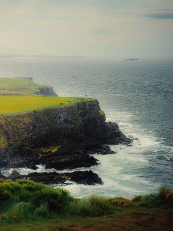 Ireland, cliff, sea Wallpaper 1620x2160