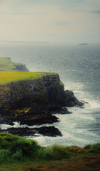 Ireland, cliff, sea Wallpaper 600x1024