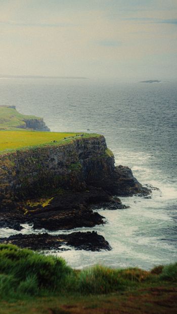 Ireland, cliff, sea Wallpaper 640x1136