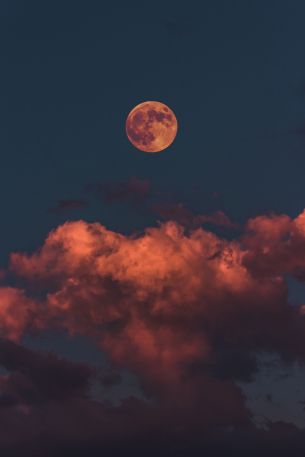moon, clouds, sky Wallpaper 2814x4221