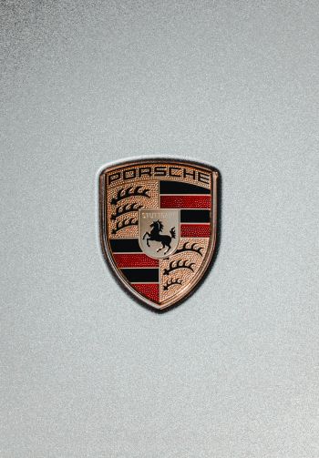 Обои 1640x2360 логотип Porsche, эмблема