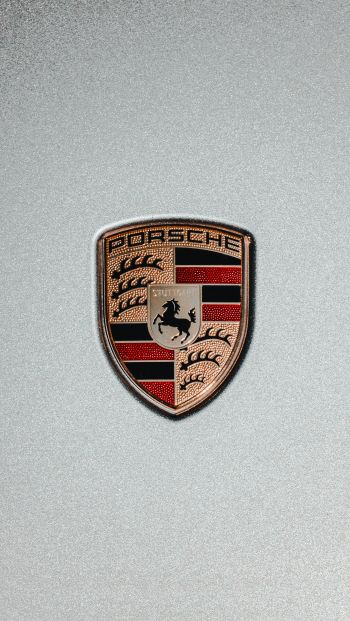 Porsche logo, emblem Wallpaper 640x1136