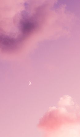 month, pink sky Wallpaper 600x1024