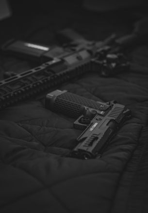 gun, black, weapon Wallpaper 1640x2360