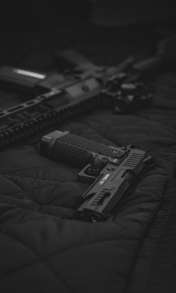 gun, black, weapon Wallpaper 1200x2000