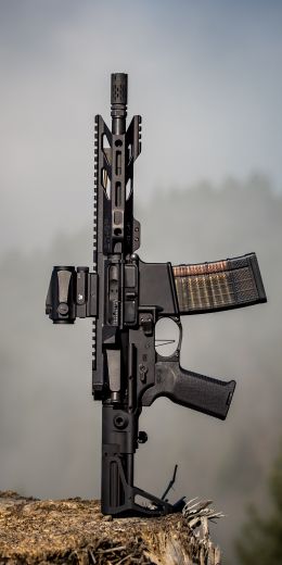 Обои 720x1440 AR-15 STNGR, оружее, автомат