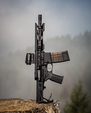 AR-15 STNGR, weapon, machine Wallpaper 2400x3000