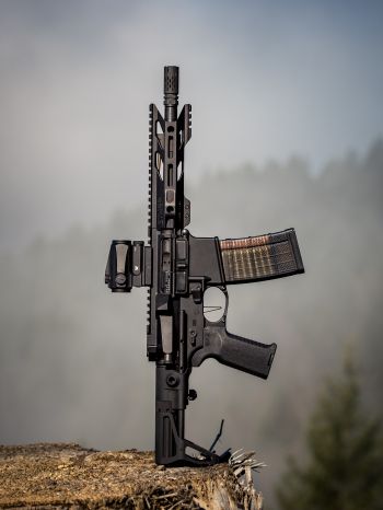 AR-15 STNGR, weapon, machine Wallpaper 1536x2048
