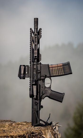 AR-15 STNGR, weapon, machine Wallpaper 1200x2000