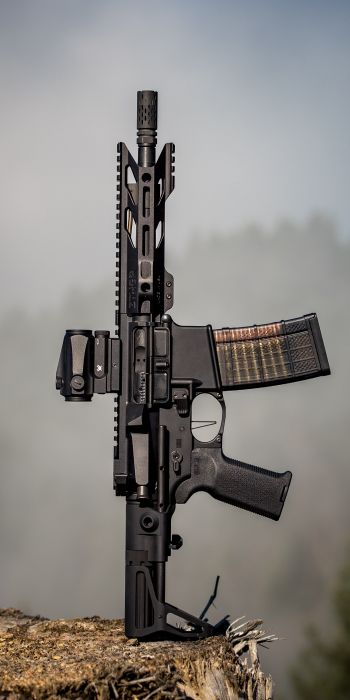 AR-15 STNGR, weapon, machine Wallpaper 720x1440