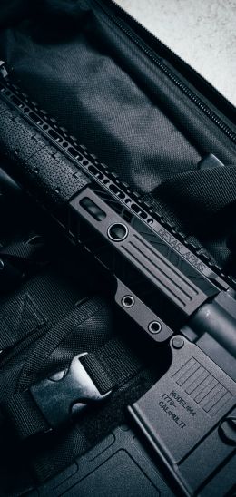 AR-15 STNGR, machine, black Wallpaper 1080x2280