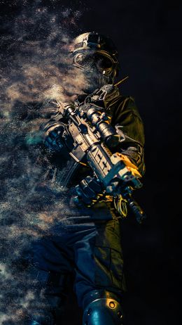 special forces, military, on black background Wallpaper 1440x2560