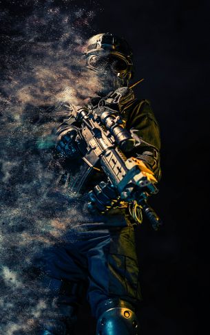 special forces, military, on black background Wallpaper 1752x2800