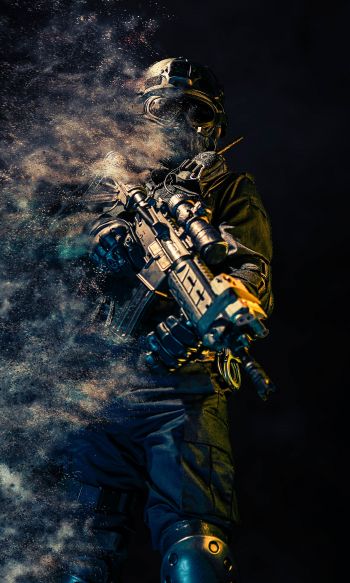 special forces, military, on black background Wallpaper 1200x2000