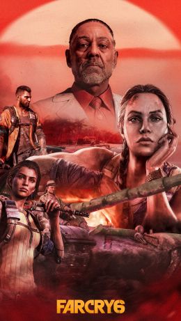 Far Cry 6, red Wallpaper 640x1136