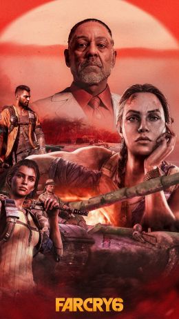 Far Cry 6, red Wallpaper 750x1334
