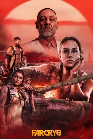 Far Cry 6, red Wallpaper 640x960