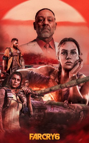 Far Cry 6, red Wallpaper 800x1280