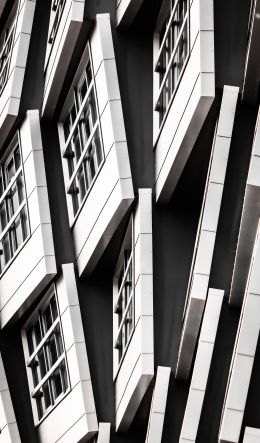 building, black and white Wallpaper 600x1024