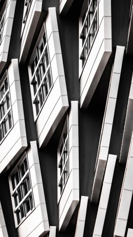 building, black and white Wallpaper 640x1136