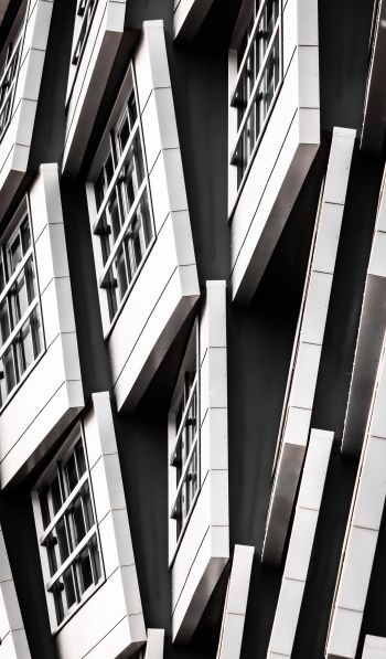 building, black and white Wallpaper 600x1024