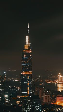 Nanjing, China, night city Wallpaper 640x1136