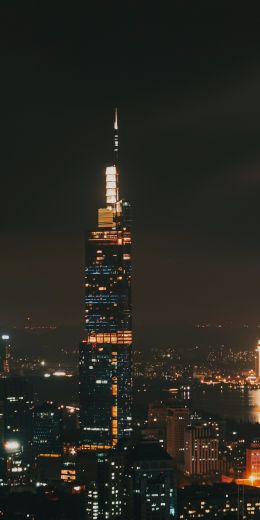 Nanjing, China, night city Wallpaper 720x1440