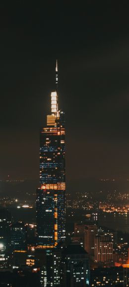 Nanjing, China, night city Wallpaper 1440x3200