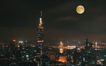 Nanjing, China, night city Wallpaper 2560x1600