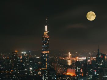 Nanjing, China, night city Wallpaper 800x600