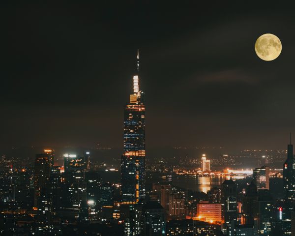 Nanjing, China, night city Wallpaper 1280x1024