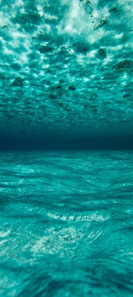 Обои 1440x3200 под водой, голубой, море