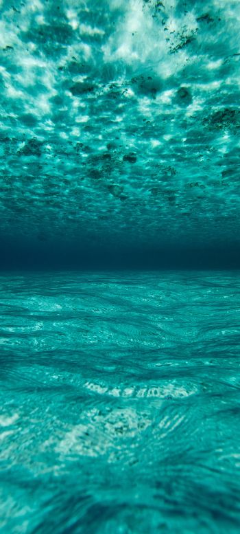 Обои 720x1600 под водой, голубой, море