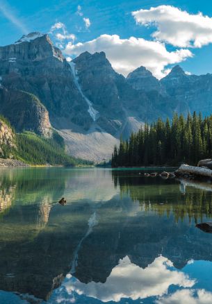 Lake Louise, Canada, landscape Wallpaper 1640x2360