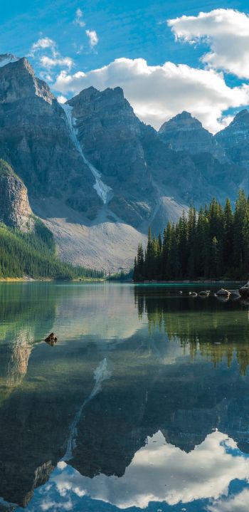 Lake Louise, Canada, landscape Wallpaper 1080x2220