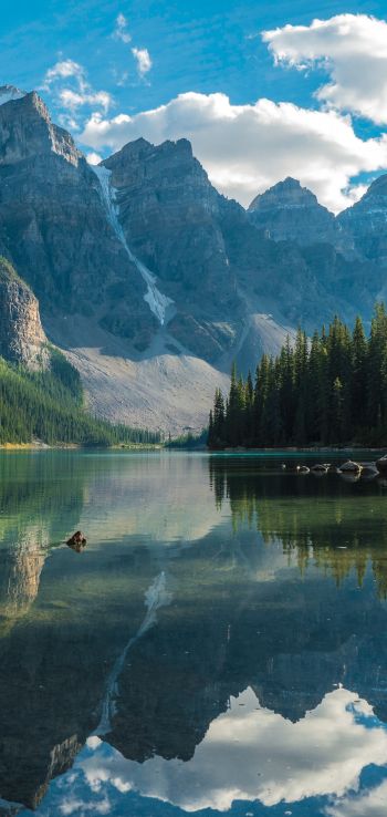 Lake Louise, Canada, landscape Wallpaper 1440x3040