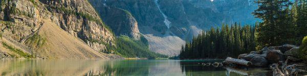 Lake Louise, Canada, landscape Wallpaper 1590x400