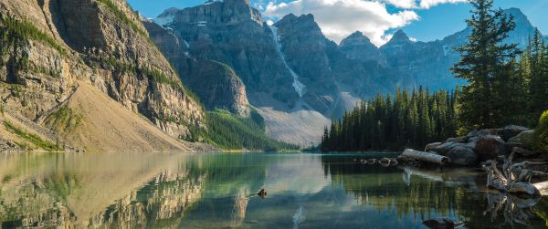 Lake Louise, Canada, landscape Wallpaper 3440x1440