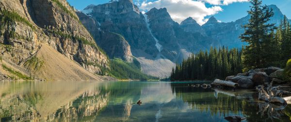 Lake Louise, Canada, landscape Wallpaper 2560x1080