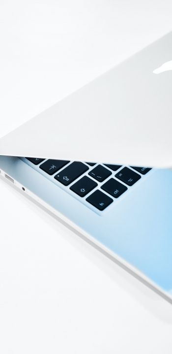 Обои 1080x2220 MacBook, Apple, белый