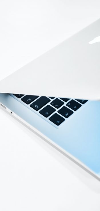 Обои 1080x2280 MacBook, Apple, белый